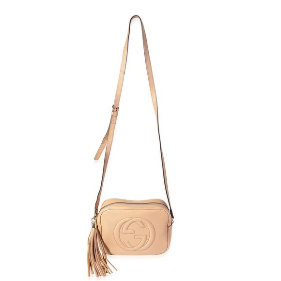 Gucci Beige Pebbled Leather Soho Disco Crossbody - Picture 8 of 8